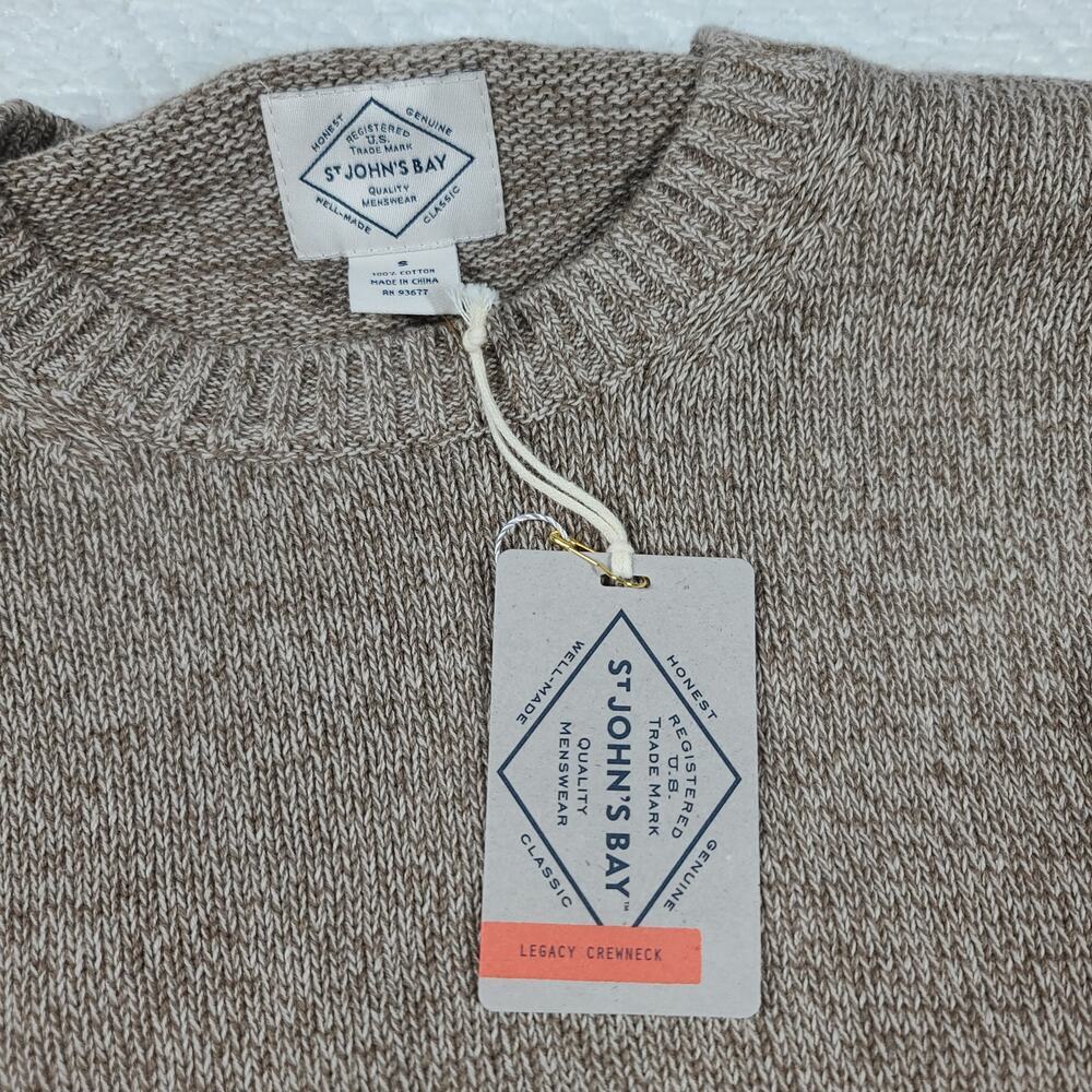 St Johns Bay Nautical Fisherman blue men's sweater size S Gorpcore Office - Picture 5 of 7